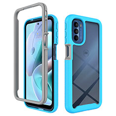 Carcasa Bumper Funda Silicona Transparente 360 Grados para Motorola Moto G41 Cian