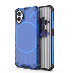 Carcasa Bumper Funda Silicona Transparente 360 Grados para Nothing Phone 1 Azul