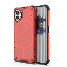 Carcasa Bumper Funda Silicona Transparente 360 Grados para Nothing Phone 1 Rojo