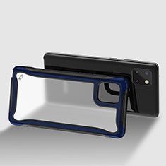 Carcasa Bumper Funda Silicona Transparente 360 Grados para Samsung Galaxy A81 Azul