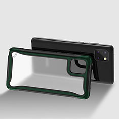 Carcasa Bumper Funda Silicona Transparente 360 Grados para Samsung Galaxy M60s Verde Noche