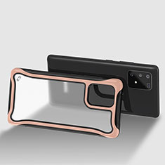 Carcasa Bumper Funda Silicona Transparente 360 Grados para Samsung Galaxy S10 Lite Oro Rosa