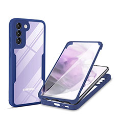 Carcasa Bumper Funda Silicona Transparente 360 Grados para Samsung Galaxy S23 5G Azul