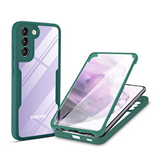 Carcasa Bumper Funda Silicona Transparente 360 Grados para Samsung Galaxy S23 5G Verde