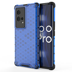 Carcasa Bumper Funda Silicona Transparente 360 Grados para Vivo iQOO 8 Pro 5G Azul