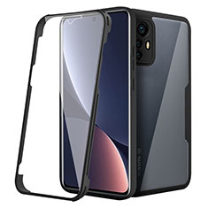 Carcasa Bumper Funda Silicona Transparente 360 Grados para Xiaomi Mi 12S 5G Negro