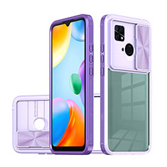 Carcasa Bumper Funda Silicona Transparente 360 Grados QW1 para Xiaomi Redmi 10C 4G Morado