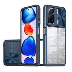 Carcasa Bumper Funda Silicona Transparente 360 Grados QW1 para Xiaomi Redmi Note 11 Pro 5G Azul