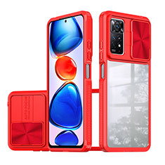 Carcasa Bumper Funda Silicona Transparente 360 Grados QW1 para Xiaomi Redmi Note 11 Pro 5G Rojo