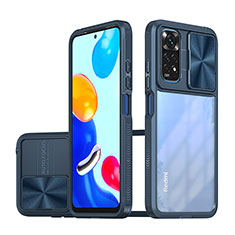 Carcasa Bumper Funda Silicona Transparente 360 Grados QW1 para Xiaomi Redmi Note 11S 4G Azul