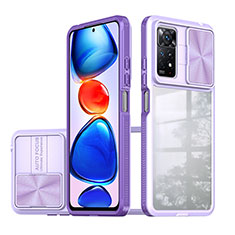 Carcasa Bumper Funda Silicona Transparente 360 Grados QW1 para Xiaomi Redmi Note 12 Pro 4G Morado