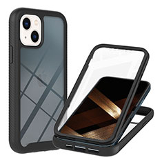 Carcasa Bumper Funda Silicona Transparente 360 Grados YB1 para Apple iPhone 15 Negro