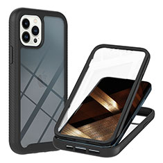 Carcasa Bumper Funda Silicona Transparente 360 Grados YB1 para Apple iPhone 15 Pro Max Negro