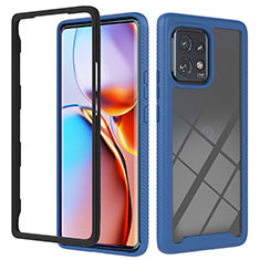 Carcasa Bumper Funda Silicona Transparente 360 Grados YB1 para Motorola Moto Edge 40 Pro 5G Azul