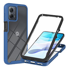 Carcasa Bumper Funda Silicona Transparente 360 Grados YB1 para Motorola Moto G53j 5G Azul