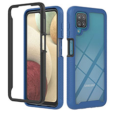 Carcasa Bumper Funda Silicona Transparente 360 Grados YB1 para Samsung Galaxy A12 Azul