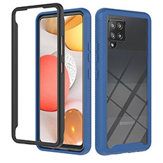 Carcasa Bumper Funda Silicona Transparente 360 Grados YB1 para Samsung Galaxy A42 5G Azul