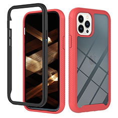 Carcasa Bumper Funda Silicona Transparente 360 Grados YB2 para Apple iPhone 13 Pro Rojo