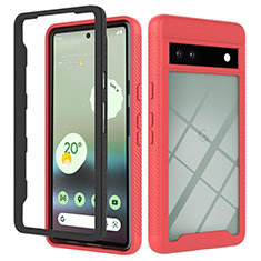 Carcasa Bumper Funda Silicona Transparente 360 Grados YB2 para Google Pixel 7a 5G Rojo