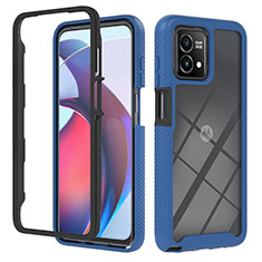 Carcasa Bumper Funda Silicona Transparente 360 Grados YB2 para Motorola Moto G Stylus (2023) 4G Azul