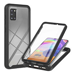 Carcasa Bumper Funda Silicona Transparente 360 Grados YB2 para Samsung Galaxy A31 Negro