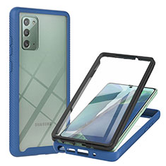 Carcasa Bumper Funda Silicona Transparente 360 Grados YB2 para Samsung Galaxy Note 20 5G Azul