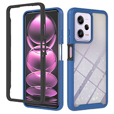 Carcasa Bumper Funda Silicona Transparente 360 Grados YB2 para Xiaomi Redmi Note 12 Pro 5G Azul