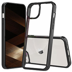 Carcasa Bumper Funda Silicona Transparente 360 Grados ZJ1 para Apple iPhone 14 Negro