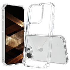 Carcasa Bumper Funda Silicona Transparente 360 Grados ZJ1 para Apple iPhone 15 Pro Max Claro