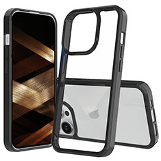 Carcasa Bumper Funda Silicona Transparente 360 Grados ZJ1 para Apple iPhone 15 Pro Max Negro