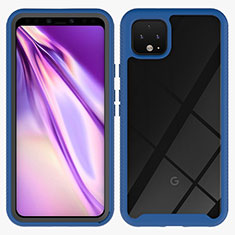 Carcasa Bumper Funda Silicona Transparente 360 Grados ZJ1 para Google Pixel 4 XL Azul