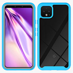 Carcasa Bumper Funda Silicona Transparente 360 Grados ZJ1 para Google Pixel 4 XL Azul Cielo