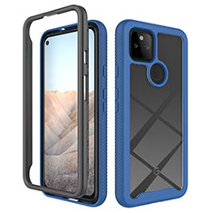 Carcasa Bumper Funda Silicona Transparente 360 Grados ZJ1 para Google Pixel 5a 5G Azul