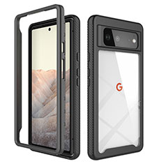 Carcasa Bumper Funda Silicona Transparente 360 Grados ZJ1 para Google Pixel 6 5G Negro