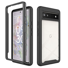 Carcasa Bumper Funda Silicona Transparente 360 Grados ZJ1 para Google Pixel 6a 5G Negro