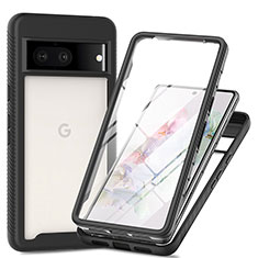 Carcasa Bumper Funda Silicona Transparente 360 Grados ZJ1 para Google Pixel 7 5G Negro