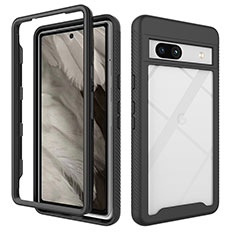 Carcasa Bumper Funda Silicona Transparente 360 Grados ZJ1 para Google Pixel 7a 5G Negro