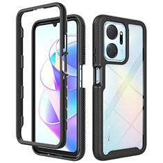 Carcasa Bumper Funda Silicona Transparente 360 Grados ZJ1 para Huawei Honor X7a Negro