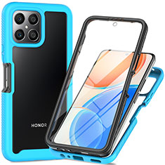 Carcasa Bumper Funda Silicona Transparente 360 Grados ZJ1 para Huawei Honor X8 4G Azul Cielo