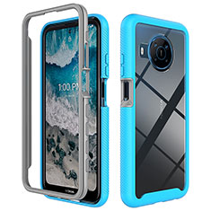 Carcasa Bumper Funda Silicona Transparente 360 Grados ZJ1 para Nokia X100 5G Azul Cielo