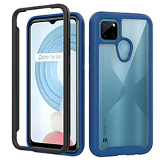 Carcasa Bumper Funda Silicona Transparente 360 Grados ZJ1 para Realme C25Y India Azul