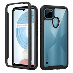 Carcasa Bumper Funda Silicona Transparente 360 Grados ZJ1 para Realme C25Y Negro