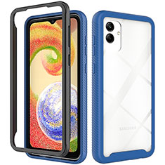 Carcasa Bumper Funda Silicona Transparente 360 Grados ZJ1 para Samsung Galaxy A04 4G Azul