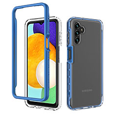Carcasa Bumper Funda Silicona Transparente 360 Grados ZJ1 para Samsung Galaxy A04s Azul
