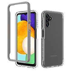 Carcasa Bumper Funda Silicona Transparente 360 Grados ZJ1 para Samsung Galaxy A13 5G Gris