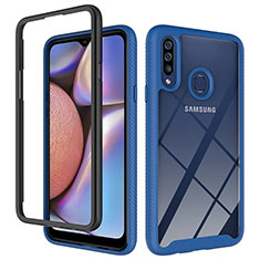 Carcasa Bumper Funda Silicona Transparente 360 Grados ZJ1 para Samsung Galaxy A20s Azul