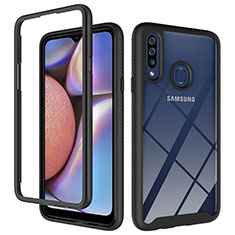 Carcasa Bumper Funda Silicona Transparente 360 Grados ZJ1 para Samsung Galaxy A20s Negro