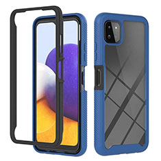 Carcasa Bumper Funda Silicona Transparente 360 Grados ZJ1 para Samsung Galaxy A22s 5G Azul