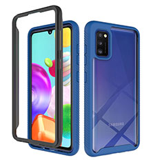 Carcasa Bumper Funda Silicona Transparente 360 Grados ZJ1 para Samsung Galaxy A41 Azul