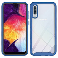 Carcasa Bumper Funda Silicona Transparente 360 Grados ZJ1 para Samsung Galaxy A50 Azul